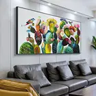 Arthyx ручная роспись, кактус, цветы, картина маслом на холсте, современная абстрактная большая Настенная картина для гостиной, украшение для дома