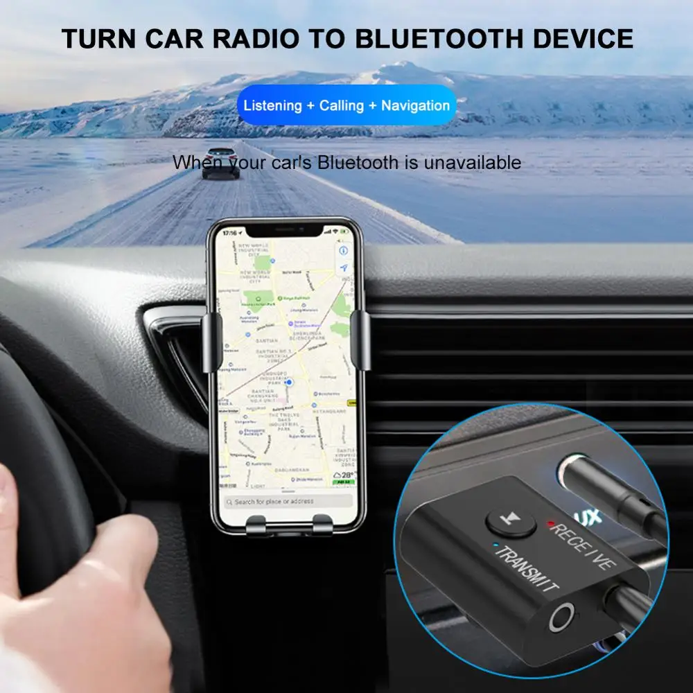 Bluetooth5.0 Adapter Transmitter and Receiver for TV to Wireless Headphone Speaker with AUX Interface | Электроника