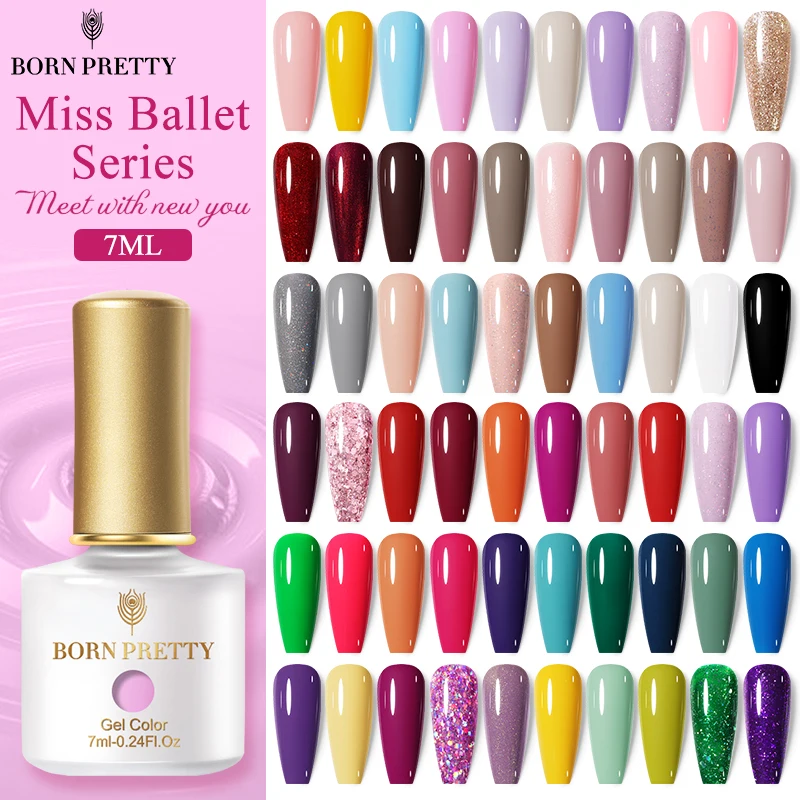 BORN PRETTY 1 бутылка 7 мл Miss Ballet серия Розовый Фиолетовый Синий гель лак для ногтей 114