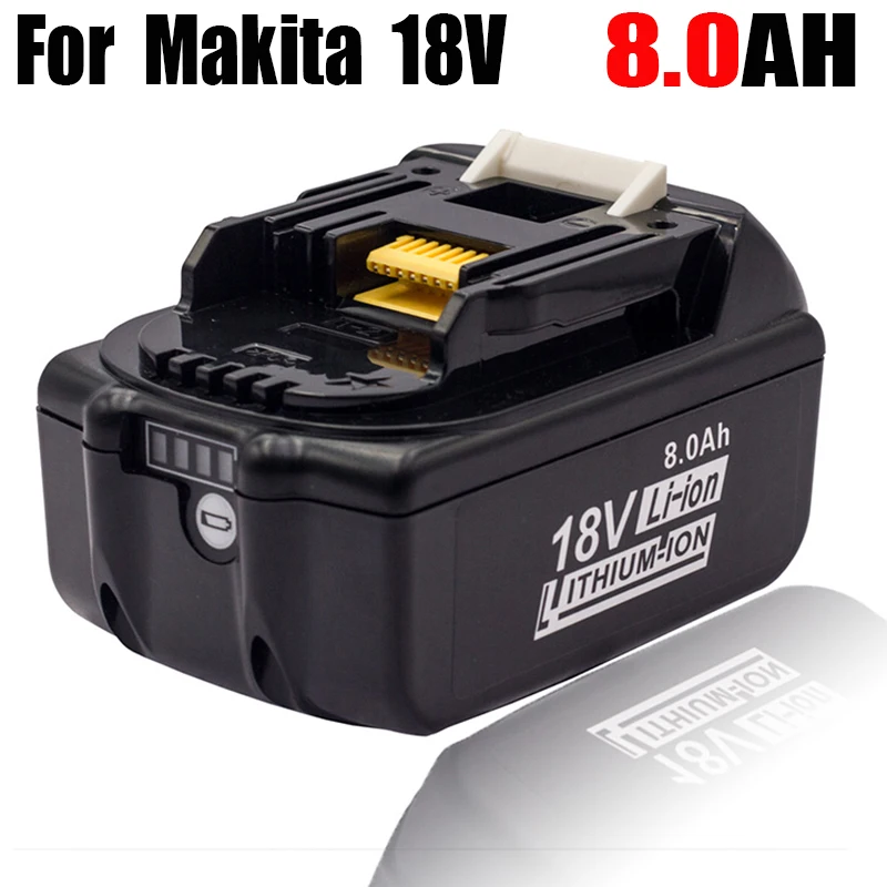 

For Makita 18V 8Ah Battery Electric Drill Tool Rechargeable Li-Ion8000mAh BL1840 BL1850 BL1830 BL1860B LXT400 18650 Batterij