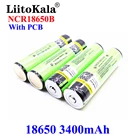 Новая популярная Оригинальная литий-ионная аккумуляторная батарея LiitoKala для Panason18650 3400 мАч 18650 NCR18650B 3400 мАч с печатной платой