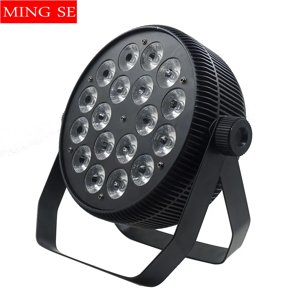 18x18 Вт алюминиевый светодиодный par свет RGBWA UV 6в1 светодиодный плоский панель с DMX512 контролем сценический свет DJ диско осветительная лампа