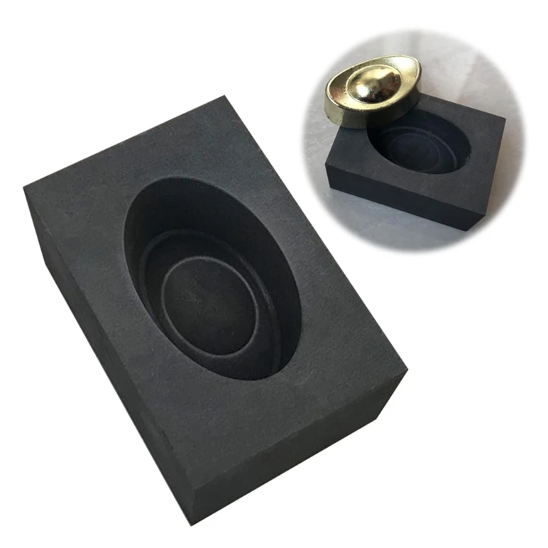 

Форма для графитового тигля в форме слитка серебра, золота, серебра, цветного металла, инструменты для очистки ювелирных изделий X4YA