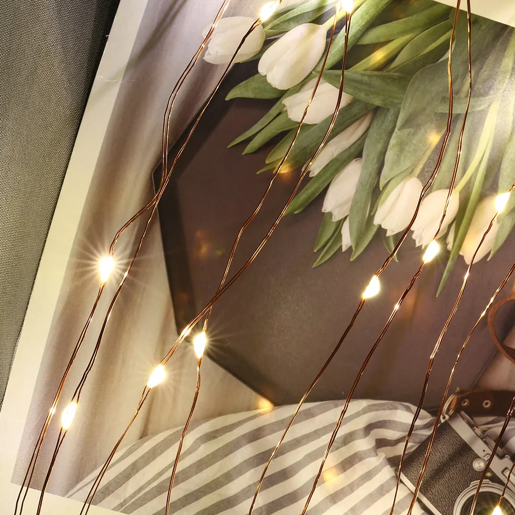 2 м/5 м/10 м светодиодная гирлянда на открытом воздухе Батарея работает