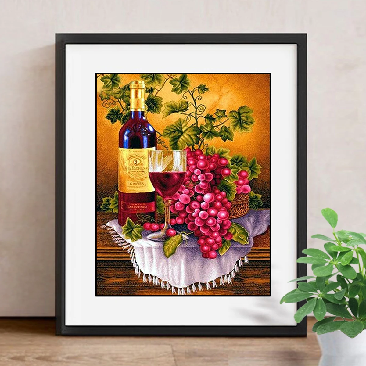 Алмазная вышивка продажи живописный 5D DIY алмазная живопись вина камни в форме