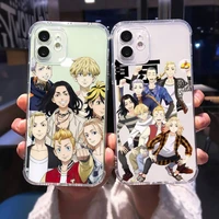 manjiro sano tokyo avengers revengers anime phone case for iphone 13 12 11 8 7 plus mini x xs xr pro max transparent soft