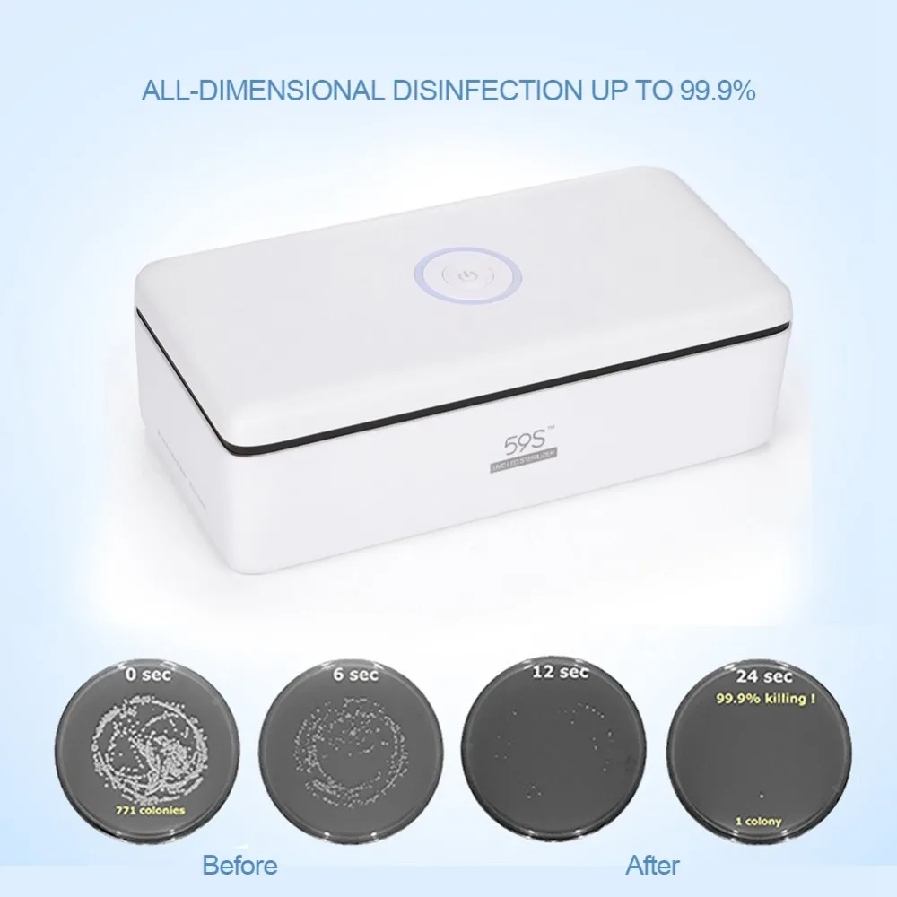 

UV Sterilizer Box Beauty Tools Sterilizer Portable Disinfection Box Storage For Makeup cell-phone Nail Art Personal Care Device