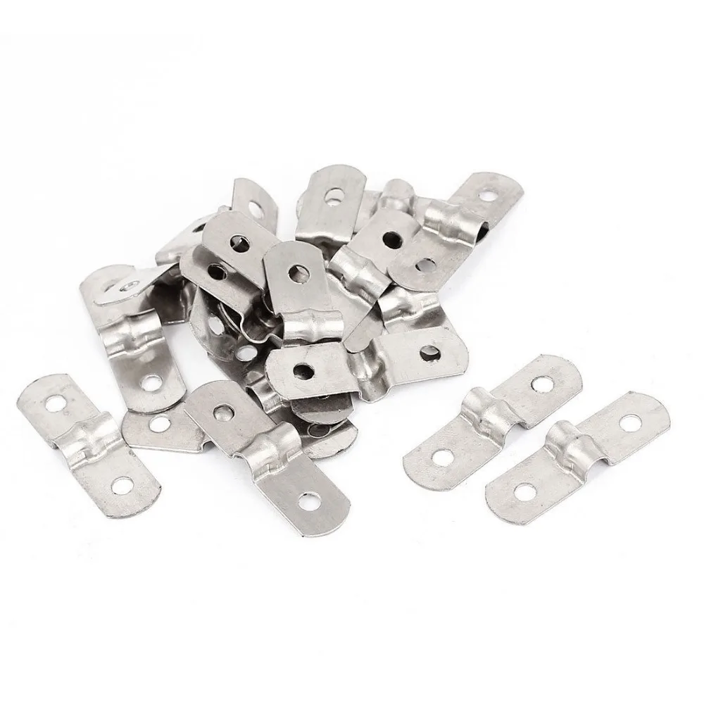 20 шт. 2 отверстия металлические жесткие трубопроводы ремни зажимы для труб