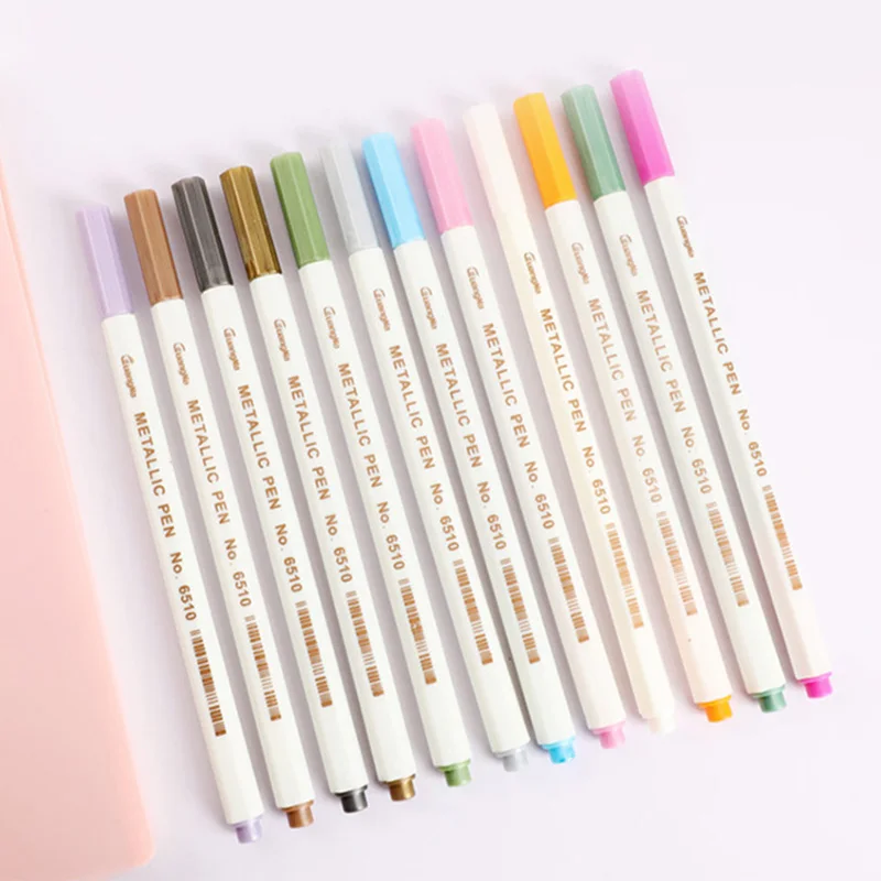 Металлическая Акварельная кисть 20 цветов на выбор маркерная ручка с мягкой