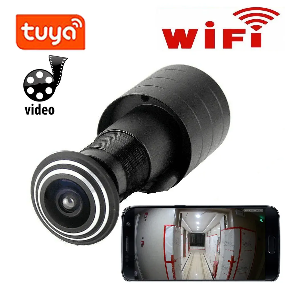 Tuya Smart Wifi Door Eye Hole Security 1080P HD 1.66mm Lens Wide Angle FishEye CCTV Network Mini Peephole Camera P2P ONVIF | Безопасность