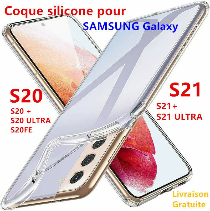 

for Samsung Galaxy S10 E plus S20 ultra S21 transparent silicone TPU shell