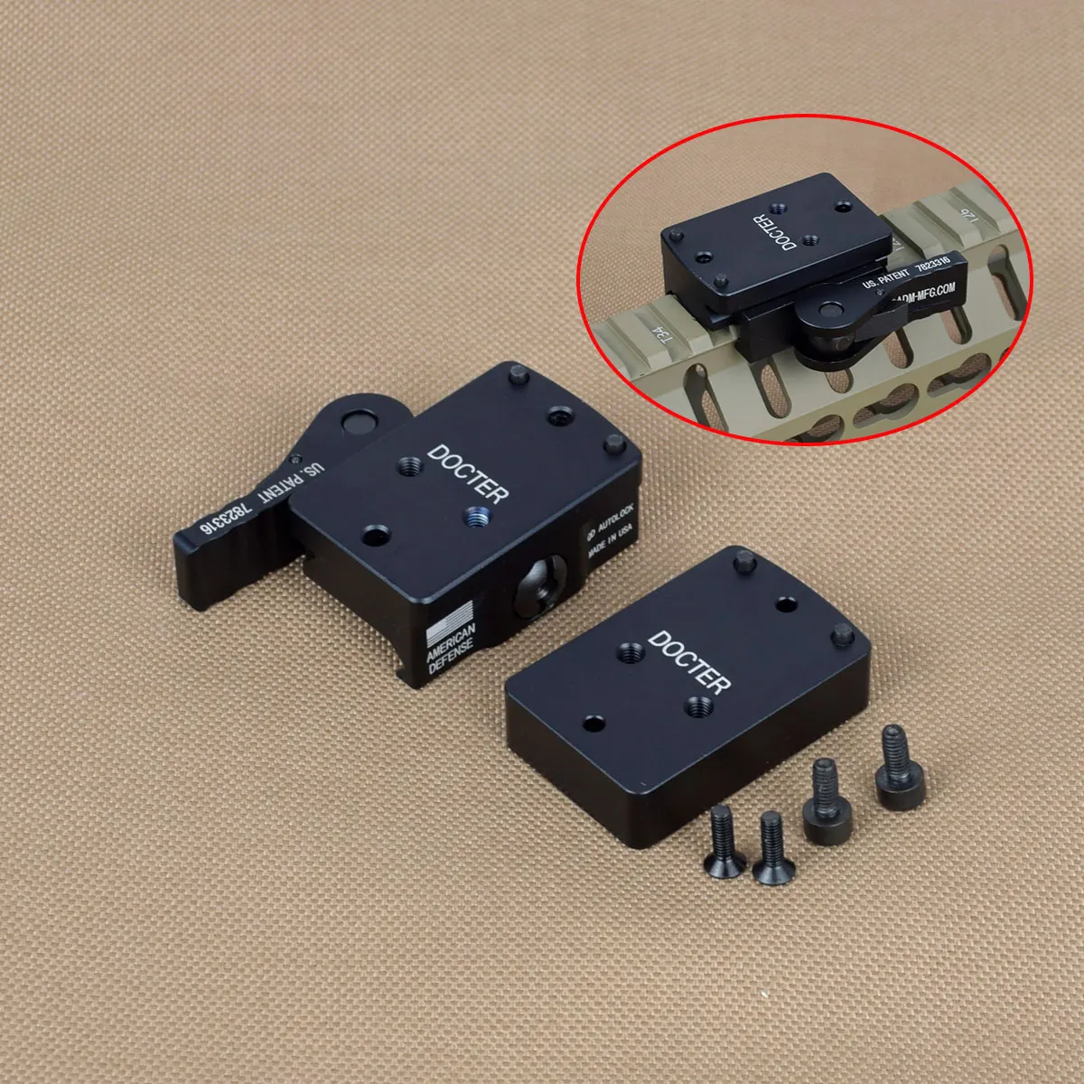 Крепление тактического прицела DOCTER Red Dot Sight QD подходит для страйкбольной