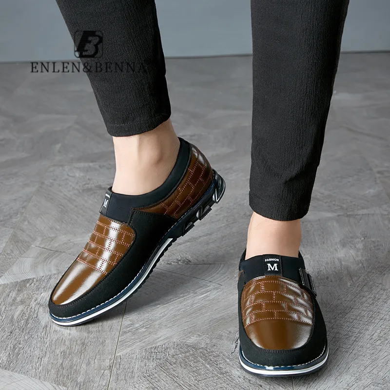 

2021 Men Casual Shoes Genuine Leather Winter Brand Mens Loafers Moccasins Breathable Casual Slip on Driving Shoes Big Size 38-48