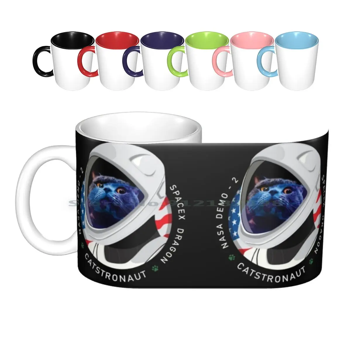 

Маленькие керамические кружки Spacex, кофейные чашки, кружка для молока и чая, Spacex, Crew Dragon Spacex, Spacex, кремовый Spacex