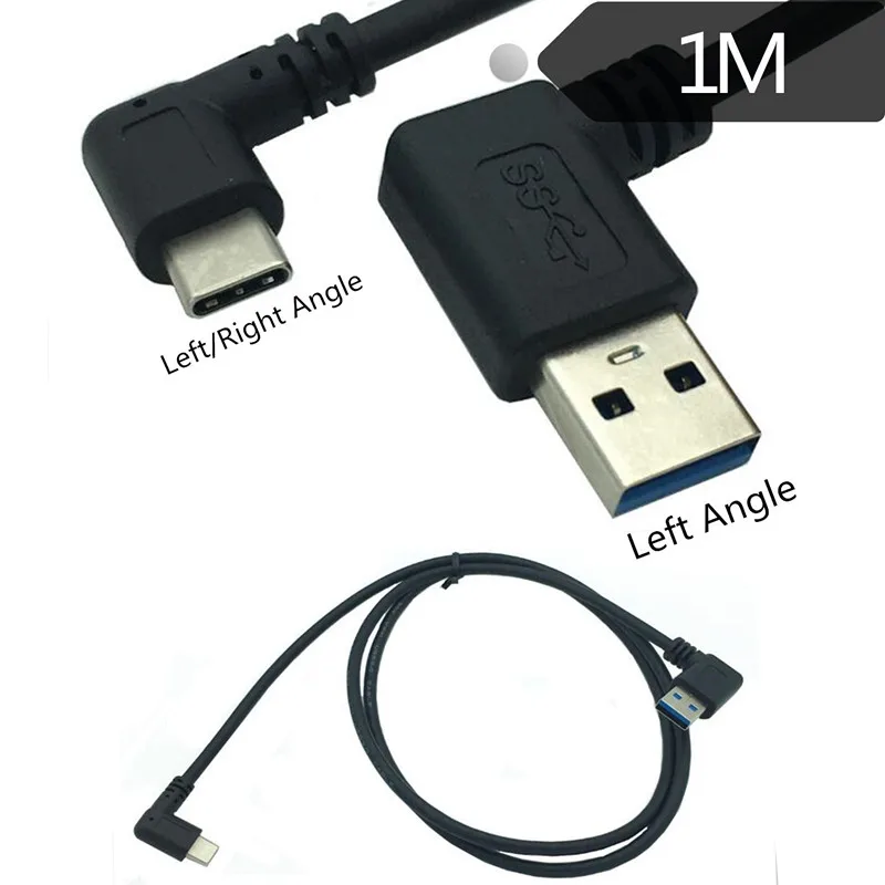 1 м 100 см левый угол USB 3 0 (Type A) папа к C) и правый синхронизация данных зарядный