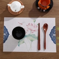 ink printing chinese style pvc placemat western placemat hotel household chinese new year chinese dining table insulation mat