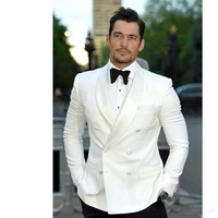 latest ivory mens suits groom tuxedos groomsmen wedding party dinner set double breasted best man suits jacketpants
