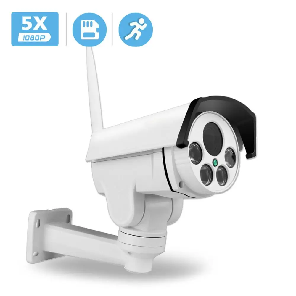 

BESDER Wireless PTZ IP Camera 1080P 2.7~13.5mm Auto Focus 5X Zoom 1080P Outdoor Waterproof PTZ Security IP Camera ONVIF SD Slot