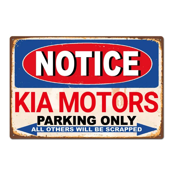 

Kia Motors Car Tin Sign Metal Sign Metal Poster Metal Decor Wall Sign Wall Poster Wall Decor ,Decor for Home O