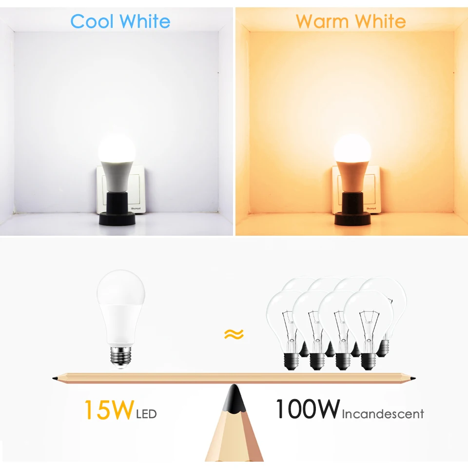 15 Вт смарт-лампа RGB белый 220V волшебный светильник лампочка 110V Светодиодный E27 WiFi лампа накаливания таймер Функция работать Alexa Google Home смартфон