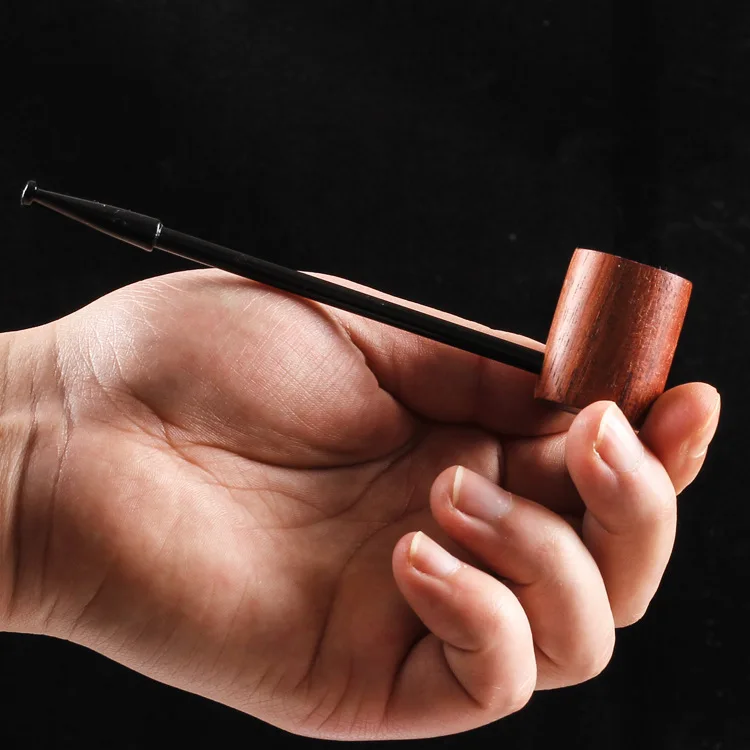 Red wood Cigar Pipe Holder straight tobacco Store Smoking Accessories Men Gadget Best Christmas Gift For Husband | Дом и сад