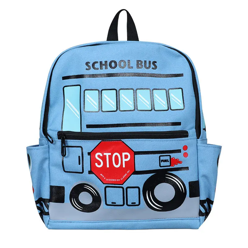Холщовые Детские рюкзаки для учеников детского сада, детские школьные сумки, сумки для книг с мультипликационным автомобилем для малышей, м...