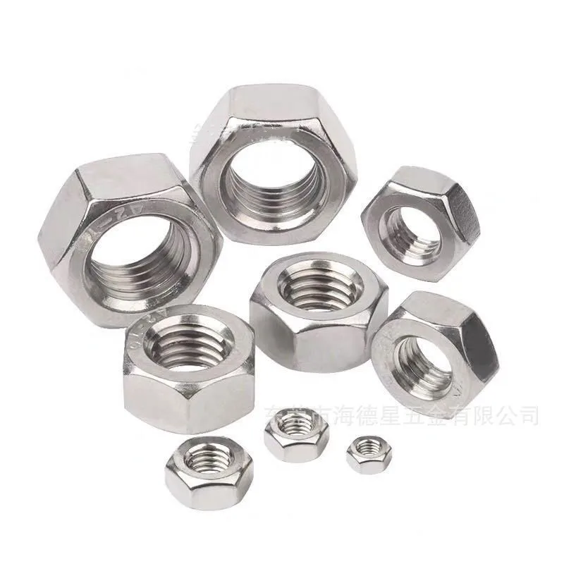 

10-50pcs Stainless Steel Hex Hexagon Nut M2 M2.5 M3 M4 M5 M6 M8 M10 M12 Screw Bolt Self-locking Slip Hex Nuts Hardware fasteners