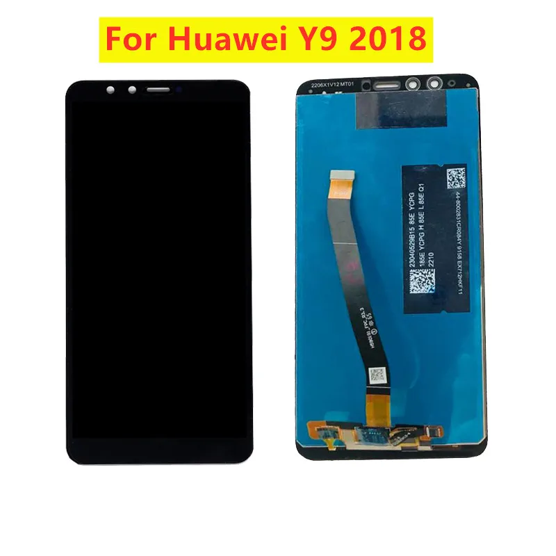 for y9 2018 black Для huawei Y9 ЖК-дисплей кодирующий преобразователь сенсорного экрана в сборе с заменой рамки для huawei Y9 Enjoy 9 plus ЖК-экран - Цвет: for y9 2018 black