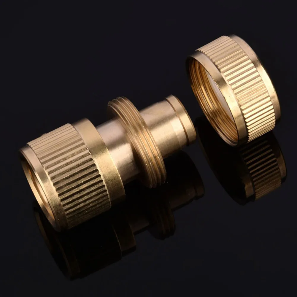 

3 Pieces Brass Hose Tap Connector Brass Female Garden Water Hose Pipe Watering Quick Connector