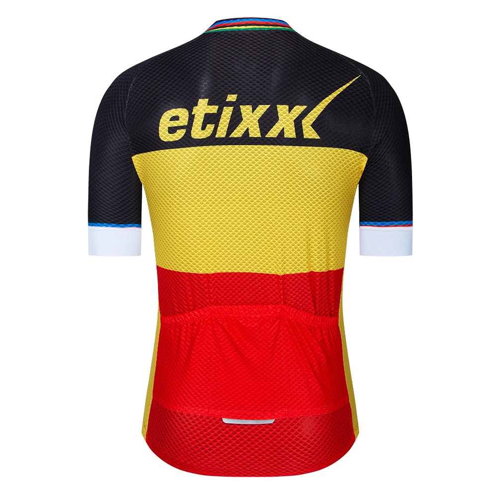 Etixx Мужская велосипедная майка Quick-Dry MTB Bike Wear Road Bicycle Clothing Ropa Ciclismo Summer Full-zipper on.