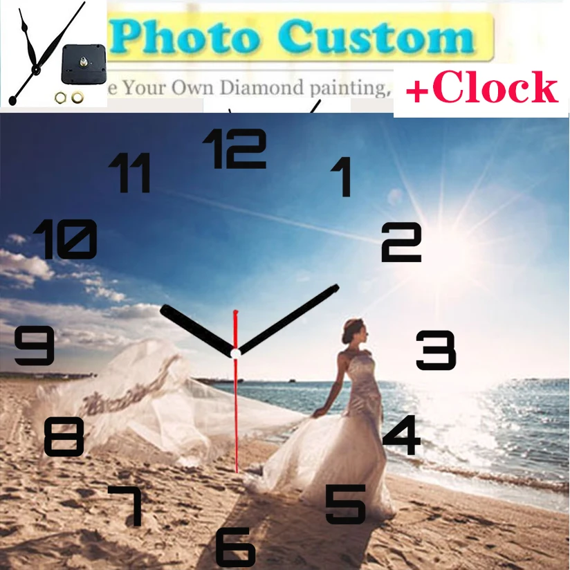 Свадебное платье и семья diy алмазная живопись индивидуальные часы Алмазная