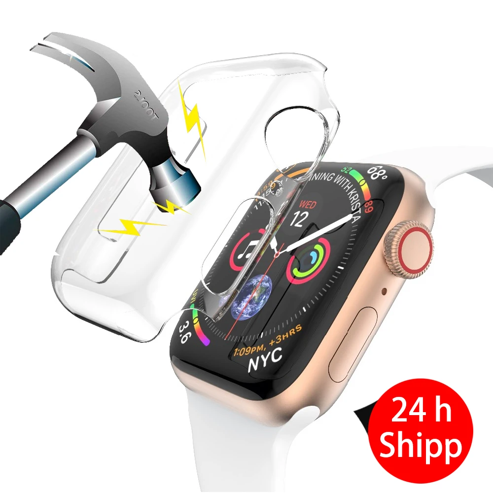 

Защитный чехол для Apple watch 5 4 3 44 мм 40 мм 42 мм 38 мм чехол бампер Smsrtwatch аксессуары iwatch серии 5 4 3 38 40 44