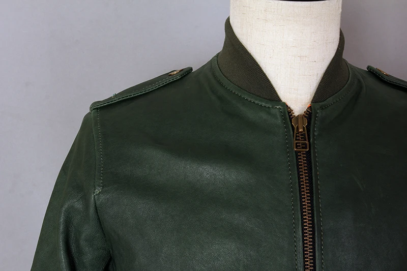 

AVIREX FLY Genuine Leather Men Air Force Flight G1 Sheepskin Slim Bomber Jacket Motorcycle Coat Baseball Uniform