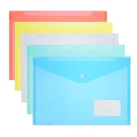 5 pcs a4 clear document bag paper file folder stationery school office case pp 5 colors filing products for office organzation