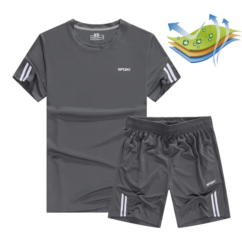 Быстросохнущие мужские спортивные костюмы для бега баскетбольные футбольные