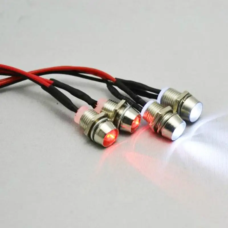 Kuulee 4 шт. светодиодный светильник комплект головной задний для Rc Car Truck Tank HSP Tamiya