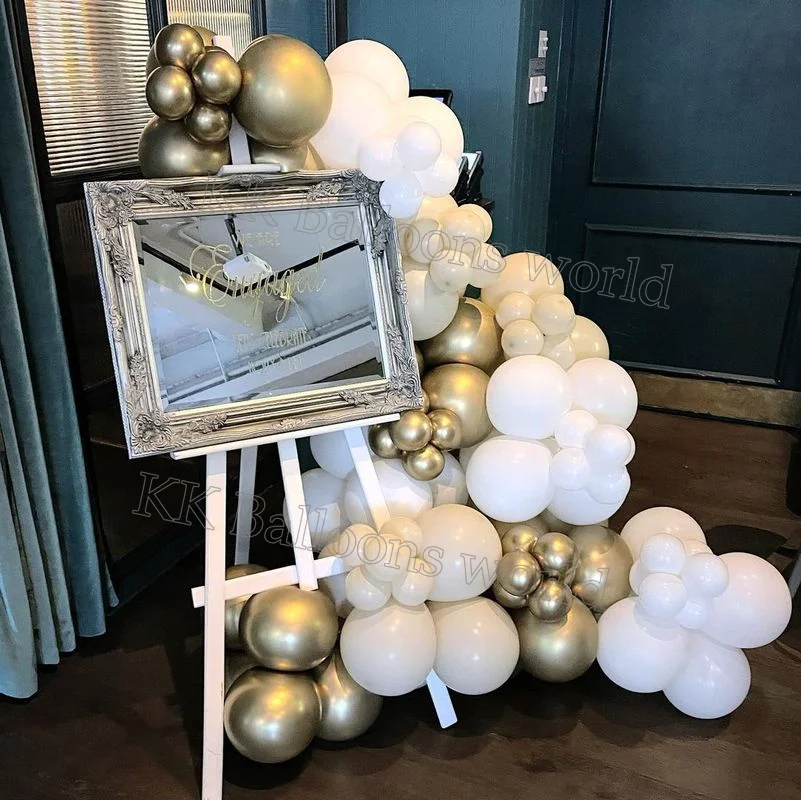 

Happy Birthday Decoration Girl/Boy 120pcs Beige Balloon Arch Garland Kit White Sand Gold Globos Wedding Party Decor Supplies