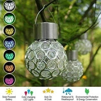 solar led hanging light lantern waterproof hollow out ball lamp for outdoor garden yard patio elgs indoor chandelier lamp smart