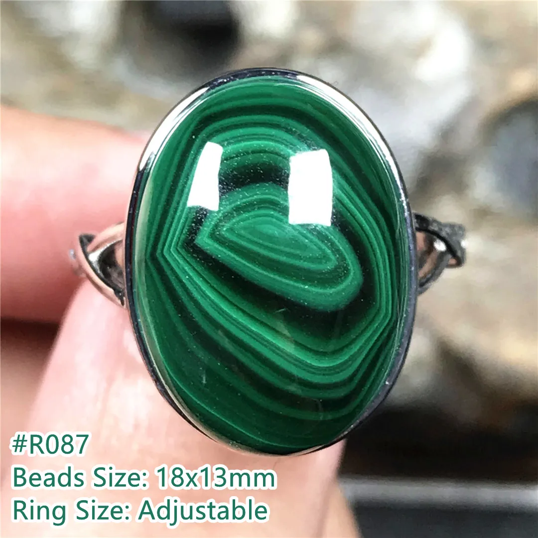 Топ натуральный зеленый Малахит хризоколла кольцо ювелирные изделия для женщин