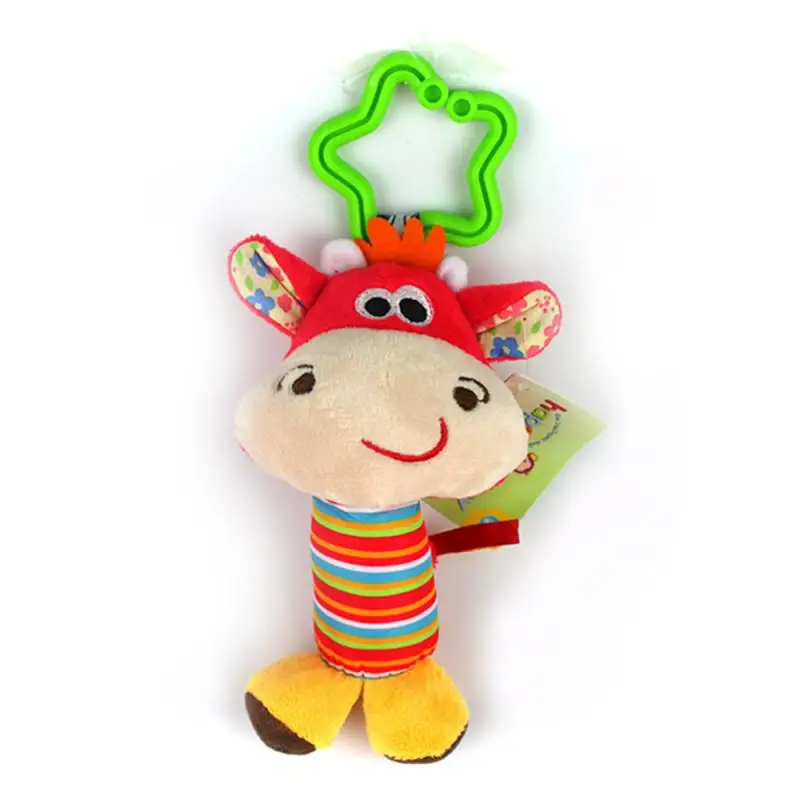 Infant Baby Kids rattle toys Wrist Rattle Mobiles Infant car bed hanging animal hand grab rattleor Newborn Children Xmas Gift