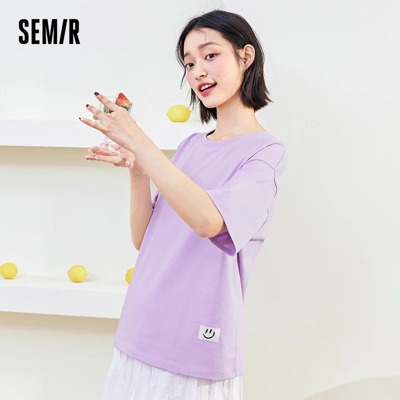 Женская футболка с коротким рукавом SEMIR белая в Корейском стиле изображением