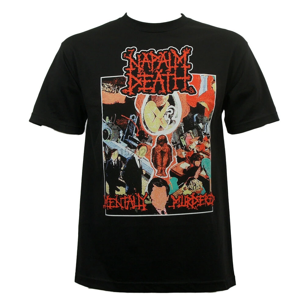 Аутентичные напалм смерти группа мысленно убил обложки альбома футболка S 2XL