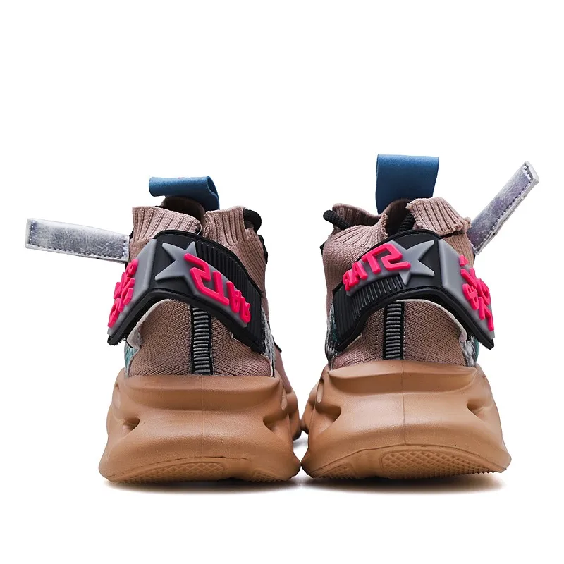 Fashion Men Vulcanized Shoes Breathable Light Mesh Sneakers Big Size 39-46 Trendy Colorful Thick Sole High Street | Обувь