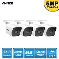 annke 4pcs ultra hd 5mp cctv tvi camera outdoor waterproof bullet security surveillance system exir night vision email alert kit