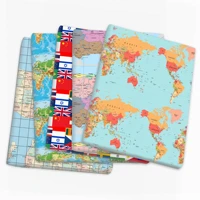 patchwork maps flag printed polyester cotton fabric for tissue sewing quilting fabrics needlework material diy handmadec16141