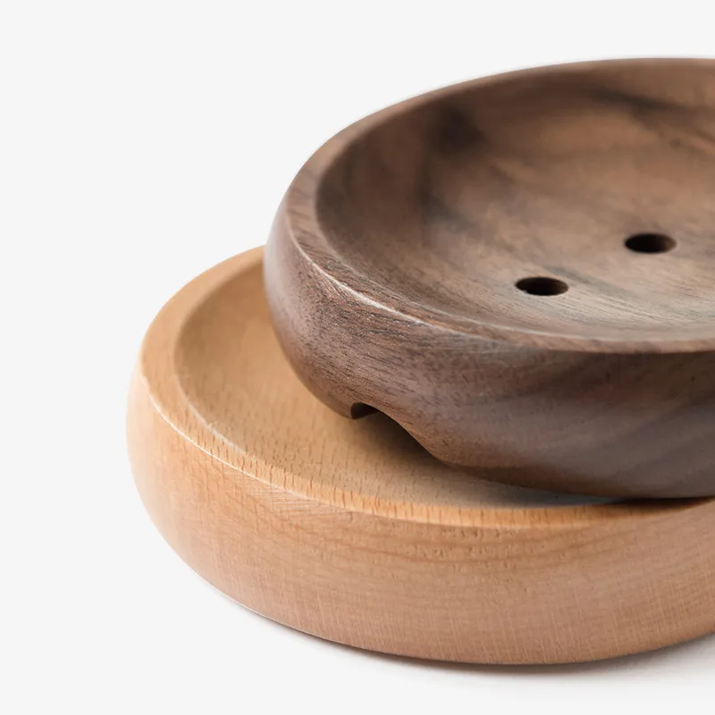 

New Creative Natural Bamboo wooden soap dish soapbox soap holder shower tray draing rack Bathroom accessories