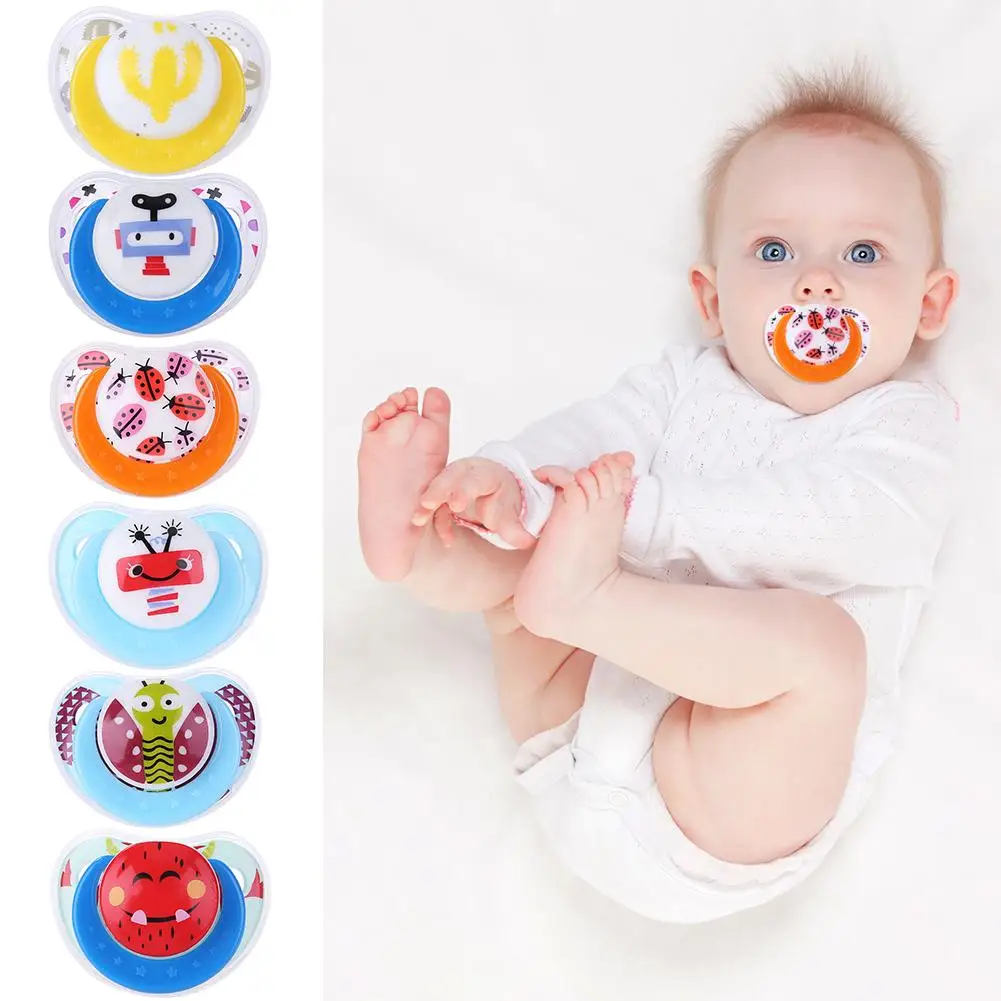 

Cute Baby Pacifier Silicone Toy Safe Newborn Infant Toddler Teether Anti-Dust Nipple Soother with Antidust Lid Cover
