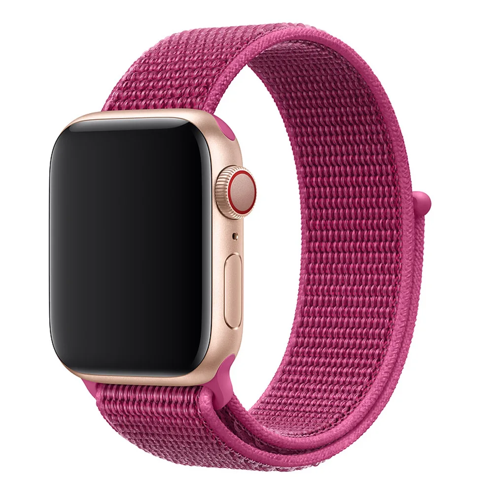 35 Ремешок для наручных часов Apple Watch 4 серии 3/2/1 38 мм 42 мм мягкий нейлон дышащий сменный ремешок Спортивные петли для наручных часов iwatch серии 4 40 мм 44 мм - Цвет ремешка: 35