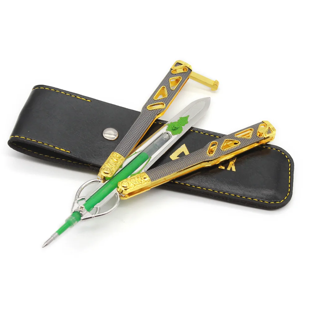 Apex Legends Octane Heirloom Game Alloy Balosong 22cm Signing Pen Alloy Butterfly knife Alloy Sworld Weapon Model Gift