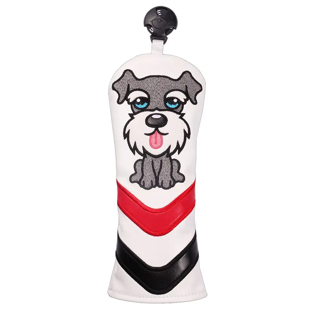 

Golf Club Head Covers for Driver Cover Fairway Cover Hybrid Cover PU Leather Headcover Cute Dog